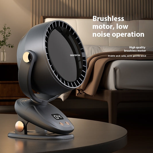 Ventilador de clip USB multifunción sin aspas con cabezal móvil recargable