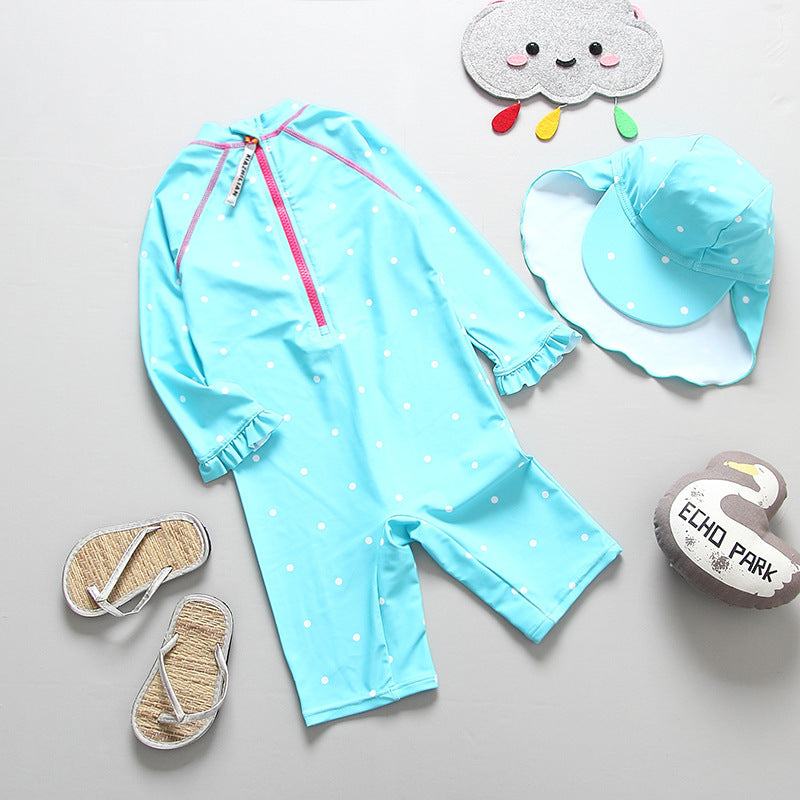 Traje de baño de una pieza para niños con protección solar