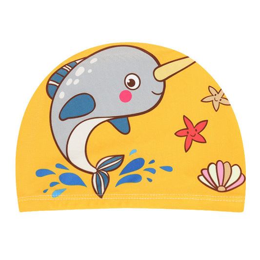 Gorro de natación para niños con dibujos animados estampados