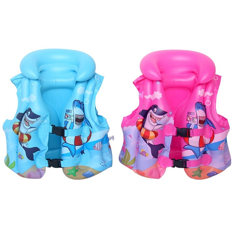 Large inflatable life jacket for children