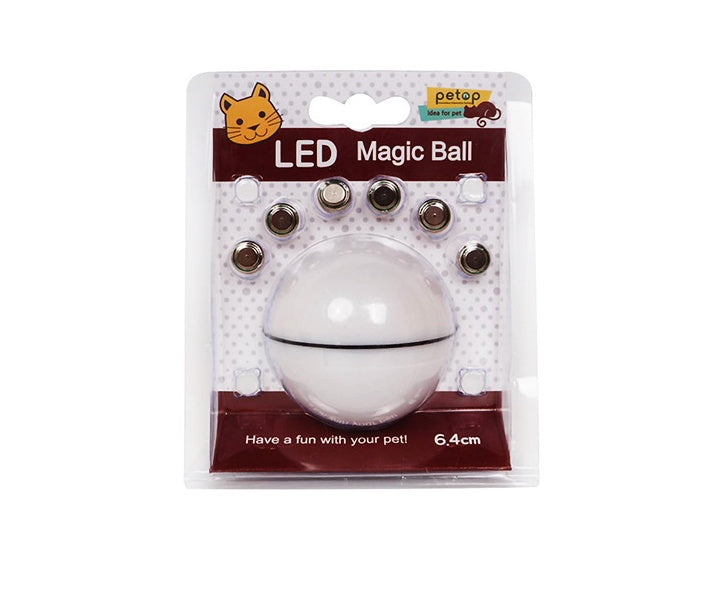 Pelota electrónica con láser LED y ruedas para gatos