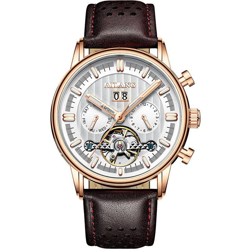 Reloj mecánico automático multifunción Tourbillon para hombre