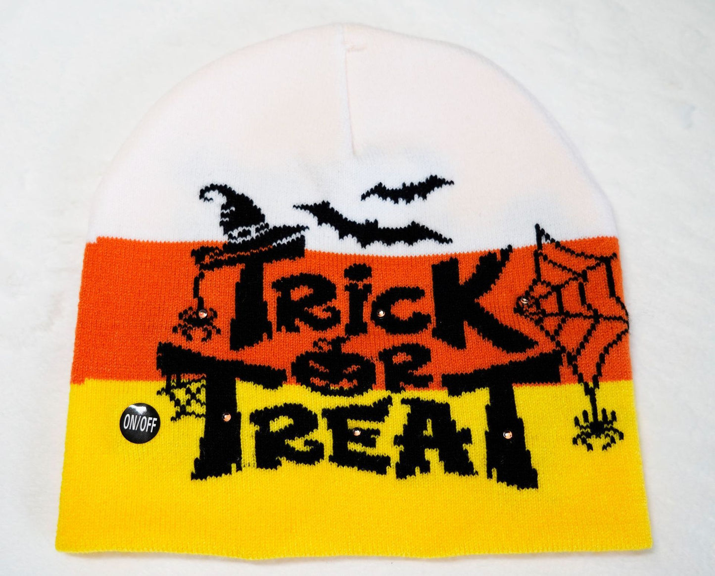 Gorro luminiscente con expresión de terror de Halloween