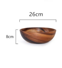 Tazón de madera hecho a mano con hermosas vetas