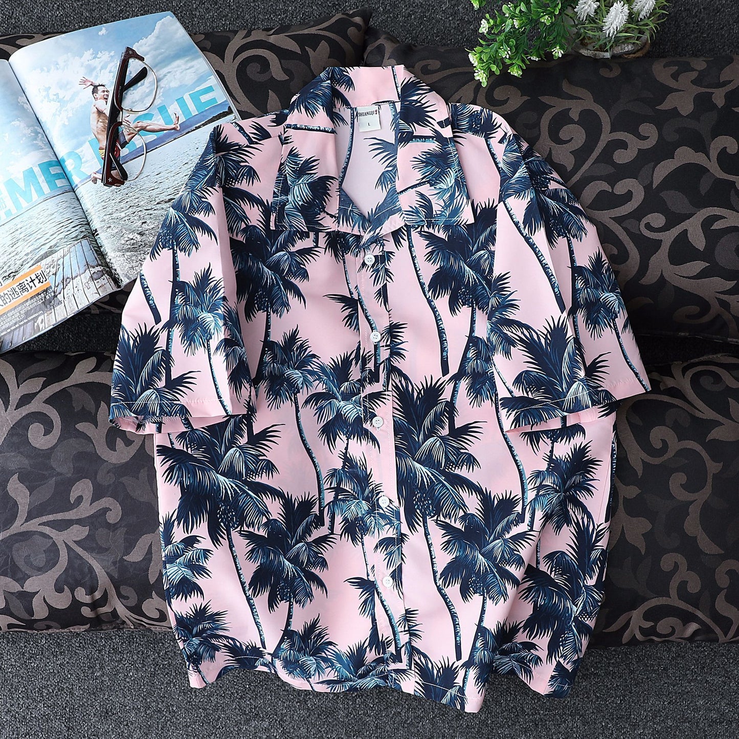 Quick-drying short-sleeved floral Hawaiian shirt