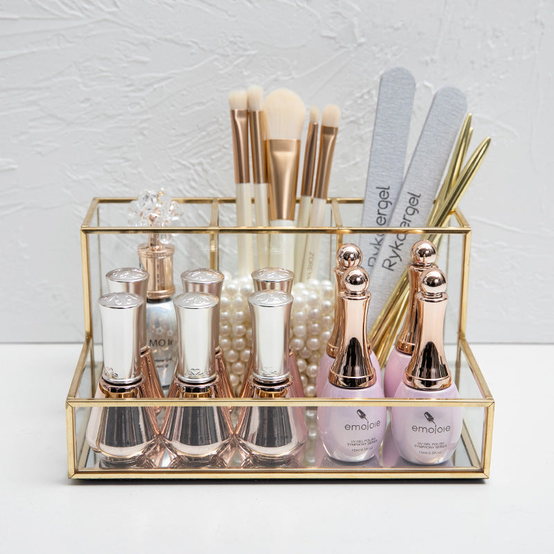 Organizador de cristal para maquillaje