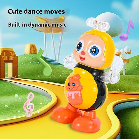 Juguete musical con lámpara eléctrica de abeja de dibujos animados