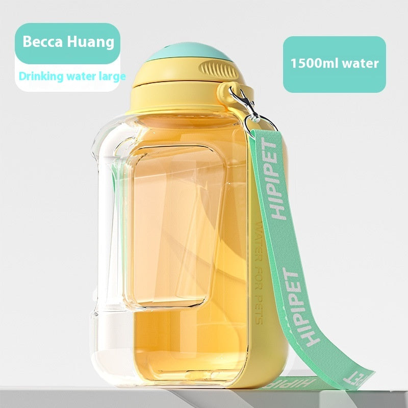 Dispensador de agua 2 en 1 para perros y gatos de gran capacidad con recipiente integrado para agua y comida.
