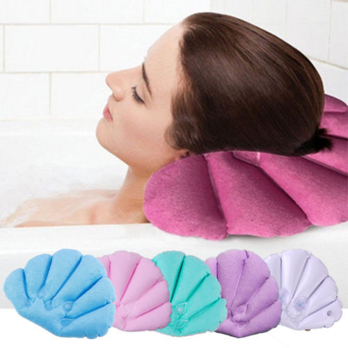 Almohada de baño inflable con ventosa
