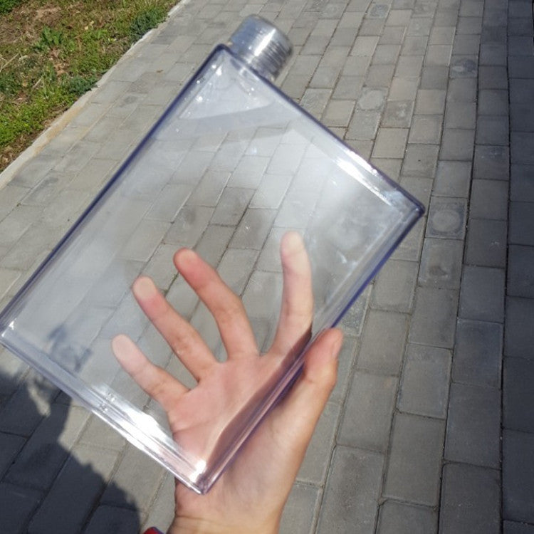 Botella deportiva plana de plástico a prueba de caídas y fugas.