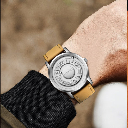 Reloj de suspensión magnética para hombre, reloj creativo de cuarzo