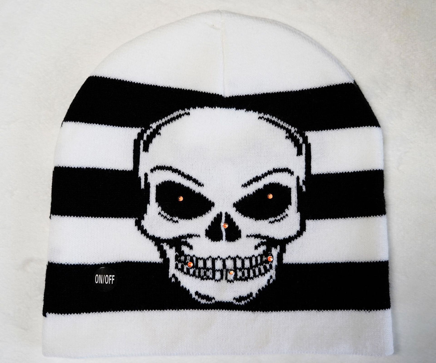 Gorro luminiscente con expresión de terror de Halloween