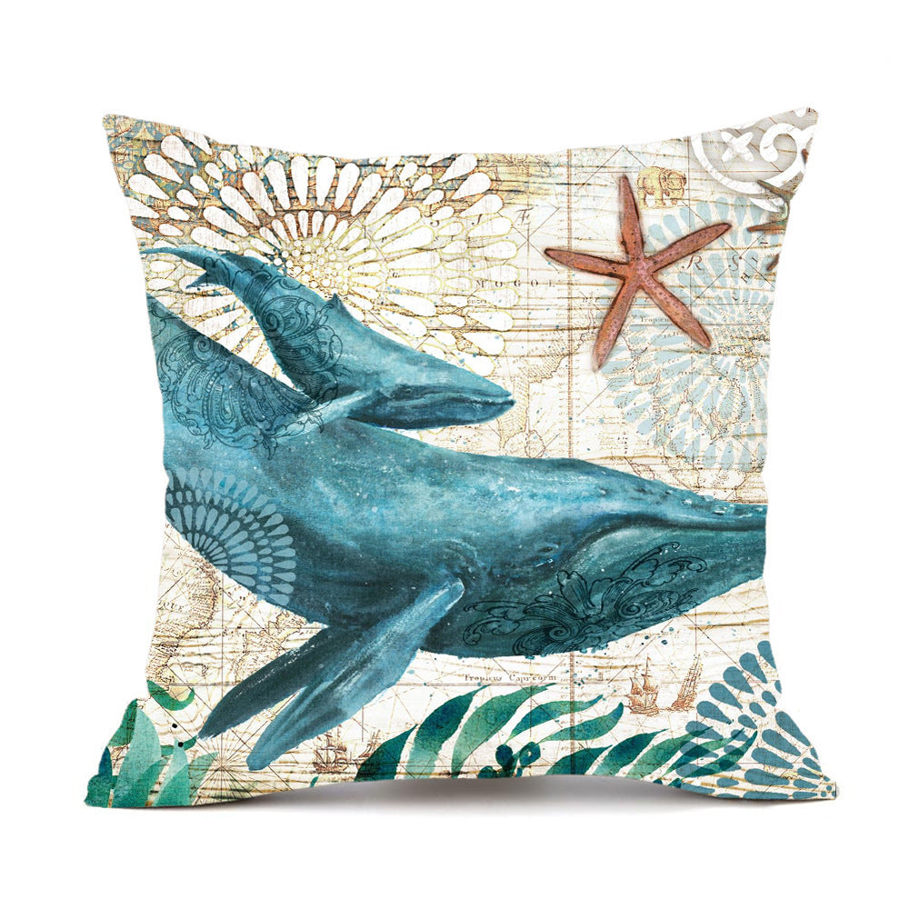 Fundas de cojín con estampado marino para decoración