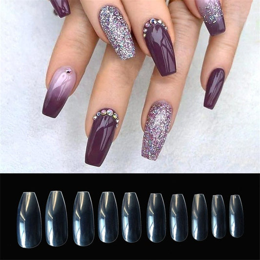 500 uñas postizas transparentes