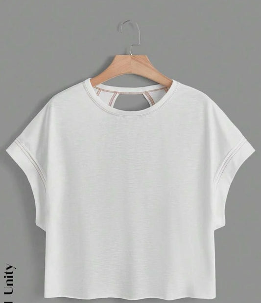 Blusa casual con abertura en la espalda