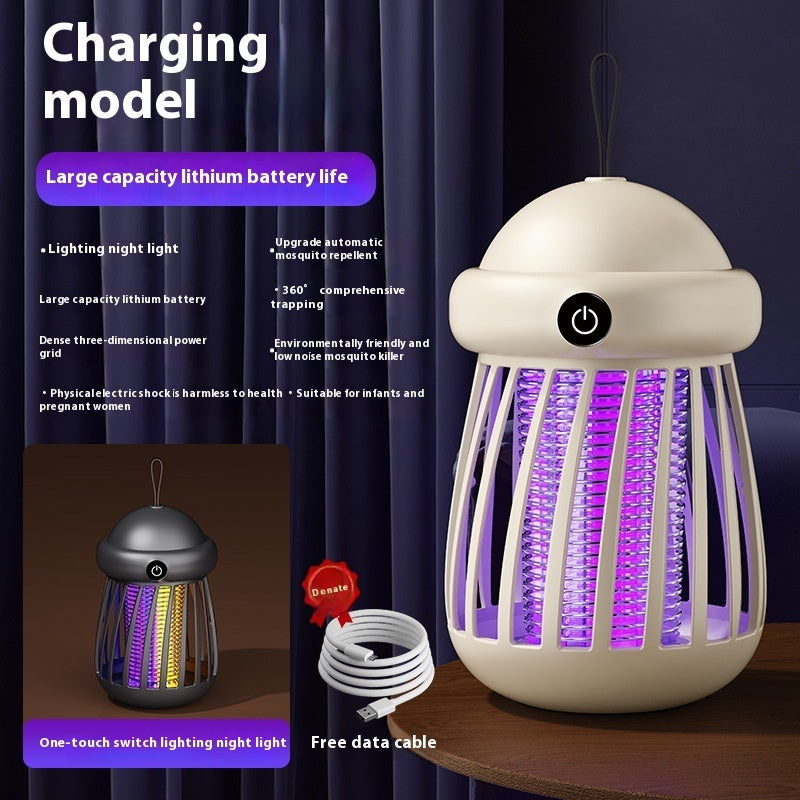Lámpara antimosquitos y insectos silenciosa eléctrica con carga USB para exteriores