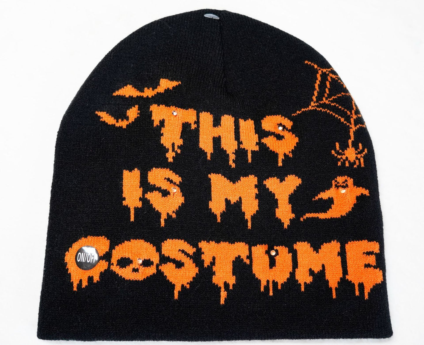 Gorro luminiscente con expresión de terror de Halloween