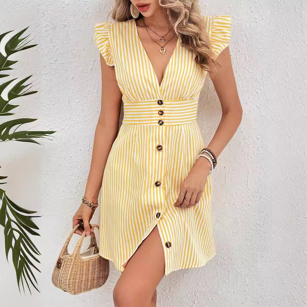 Vestido de verano con escote en V