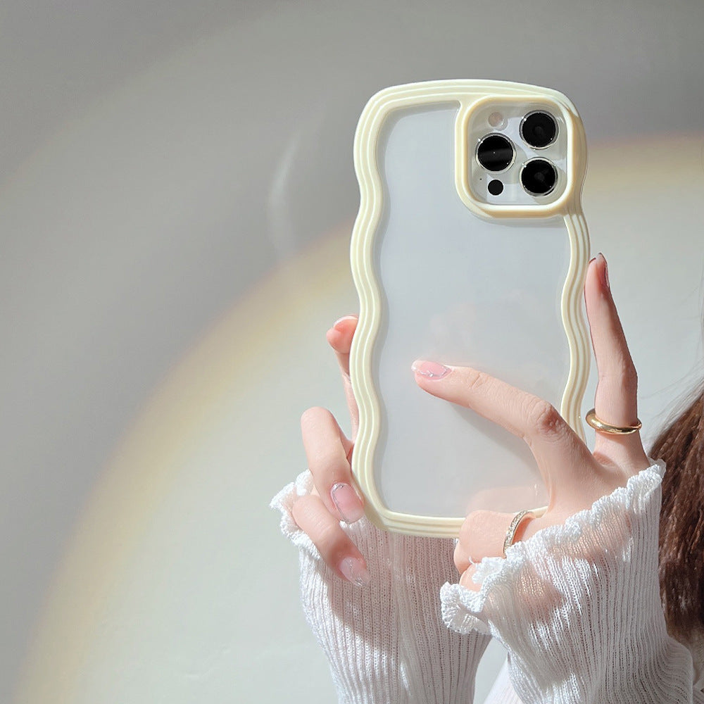 Funda para teléfono móvil con borde ondulado