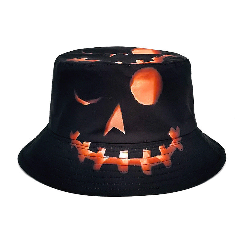 Sombrero de pescador de Halloween con dibujos creativos de calabaza y muecas