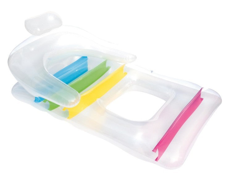 Tumbona Flotante con reposa brazos y respaldo Inflable para playa y piscina