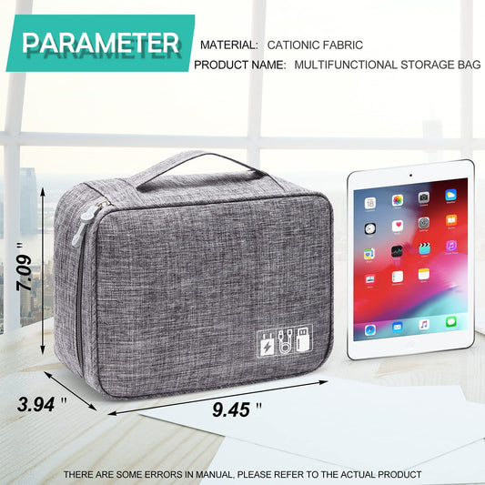 Bolsa organizadora de dispositivos electrónicos y cables de viaje