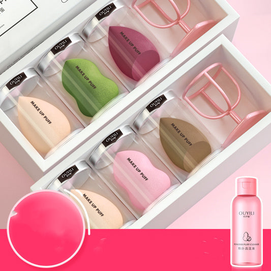 Huevo de belleza, esponja de calabaza, cojín, herramientas de maquillaje
