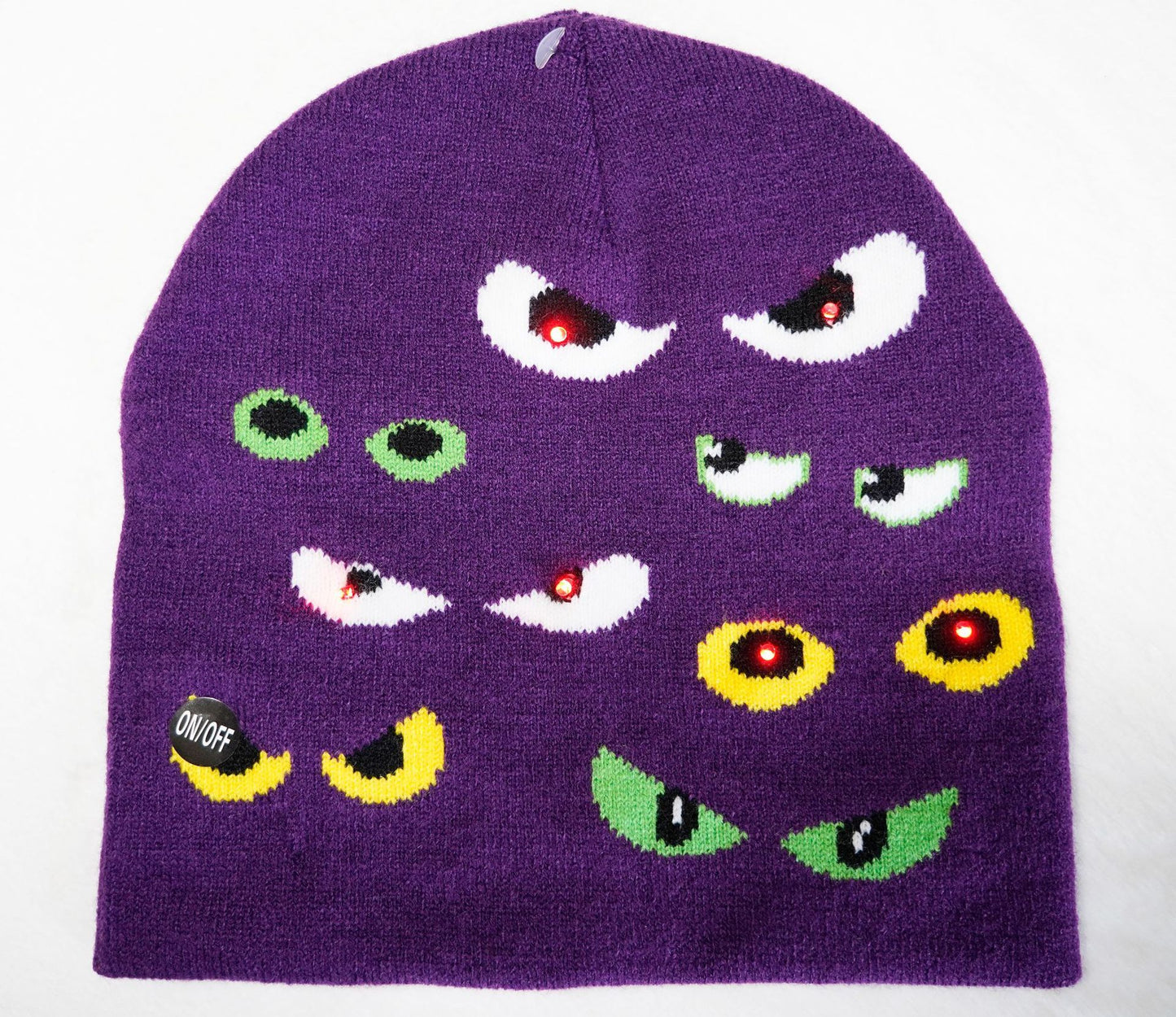 Gorro luminiscente con expresión de terror de Halloween
