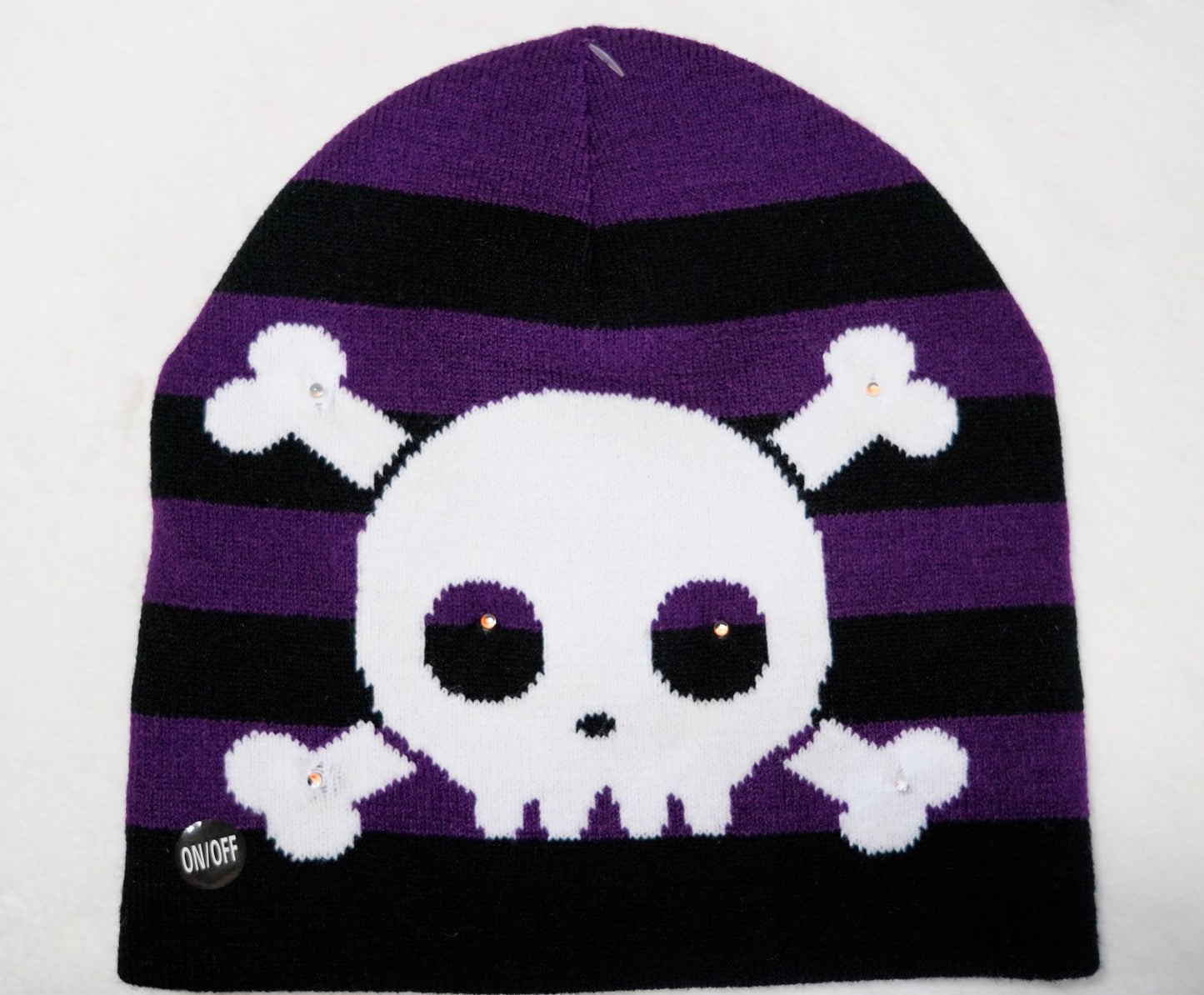 Gorro luminiscente con expresión de terror de Halloween