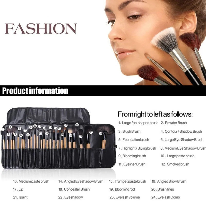 Estuche de 24 pinceles de maquillaje