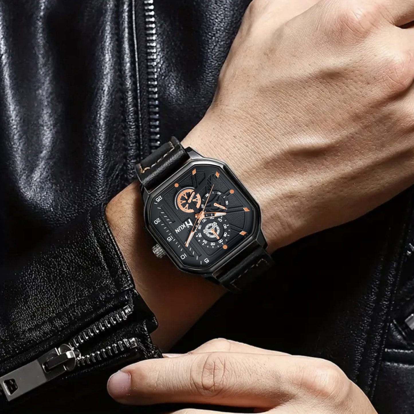 Reloj con cartera de negocios con diseño de águila y accesorios 5 piezas