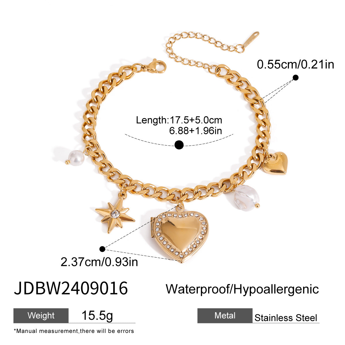 Pulsera de acero dorada