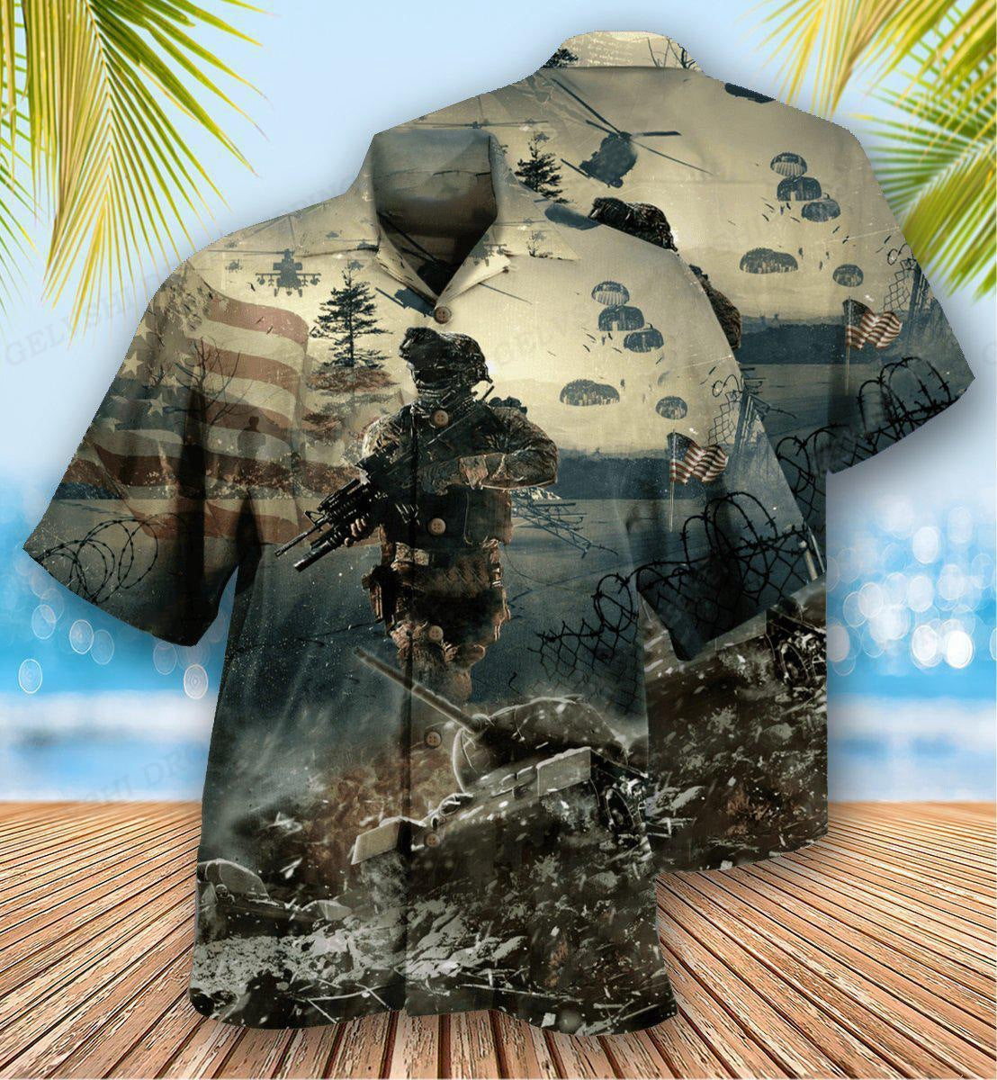 Men's summer short-sleeved shirt with fashionable print
