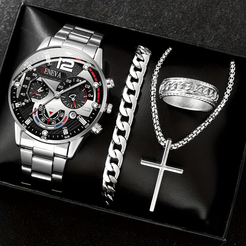 Reloj de negocios para hombre con accesorios