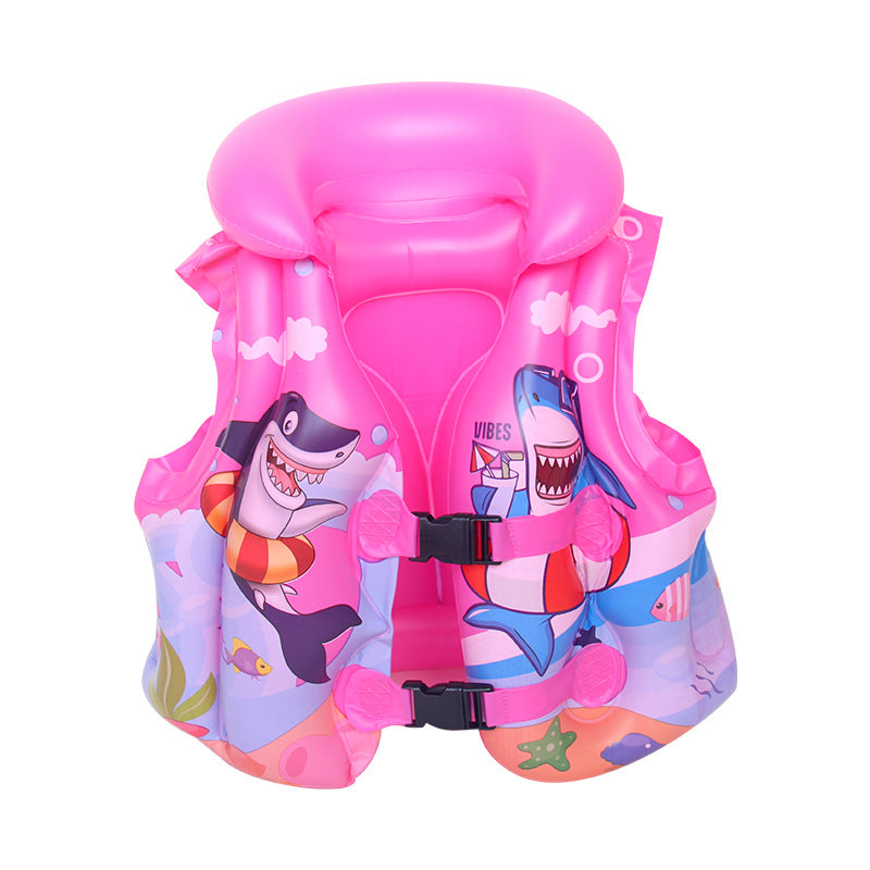 Large inflatable life jacket for children