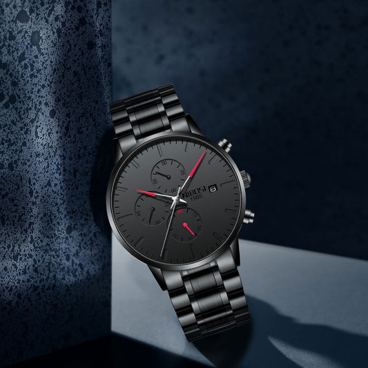 Reloj de cuarzo antiluminiscente multifuncional para hombre