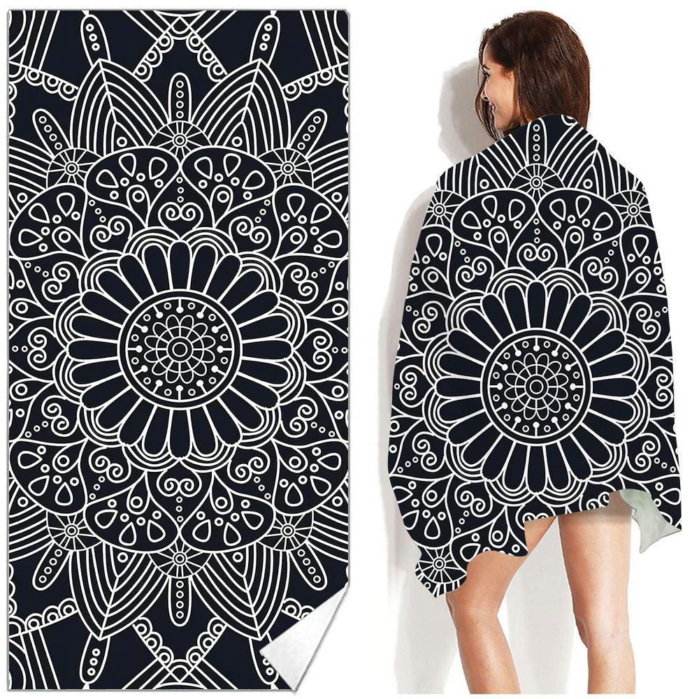 Toalla de playa bohemia con estampados modernos microfibra