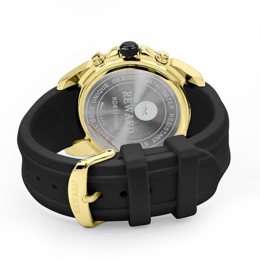 Reloj cronógrafo multifunción de cuarzo para hombre con tres esferas y seis agujas