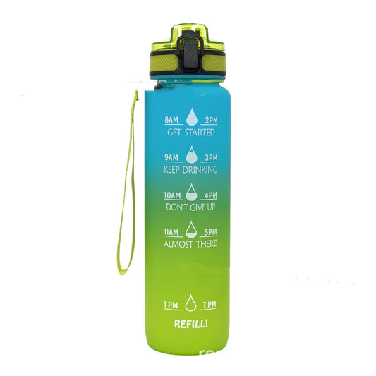 Botella de agua deportiva con degradado esmerilado