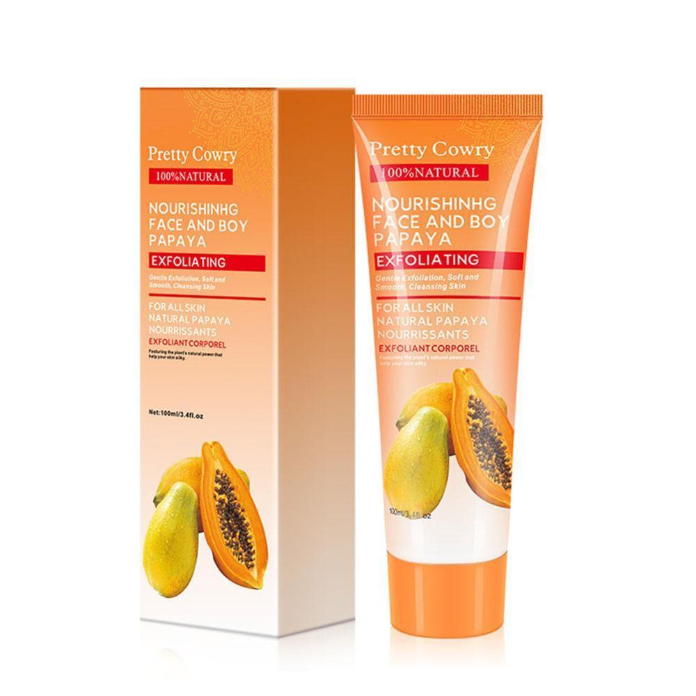 Crema exfoliante facial en gel de pepino coco y papaya (100 ml) para limpieza corporal