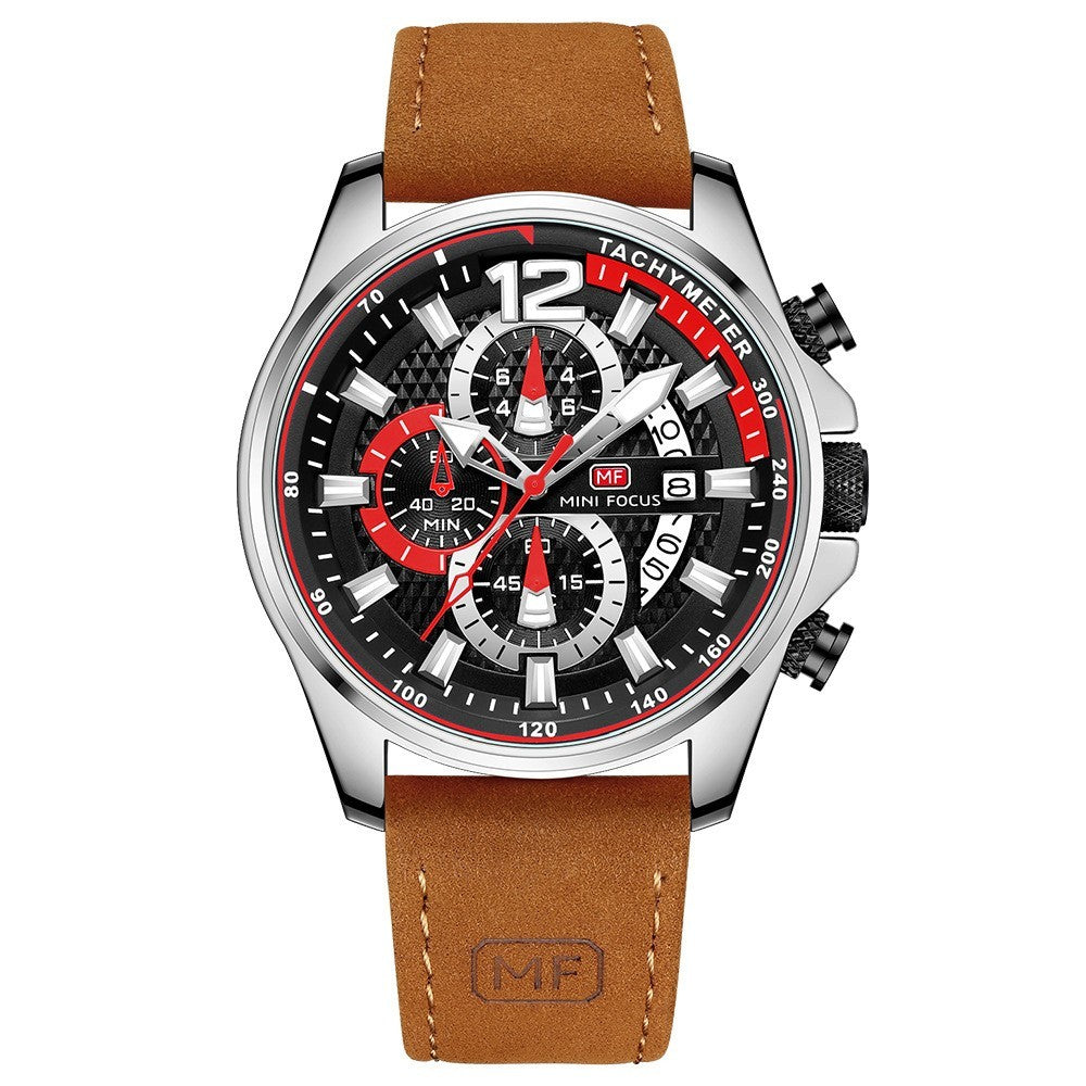 Reloj deportivo multifuncional resistente al agua para hombre con correa Crazy Horse