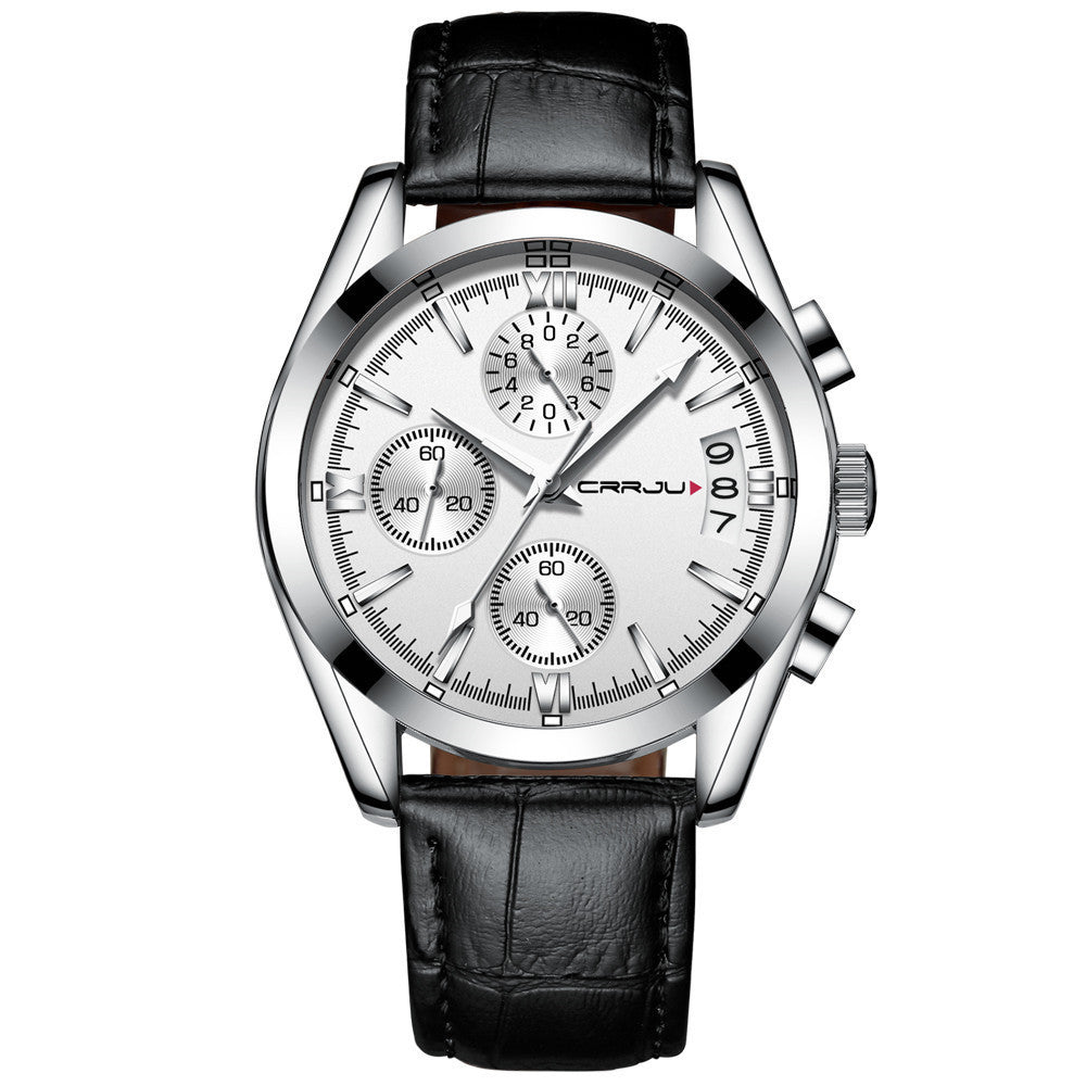 Reloj multifunción para hombre con correa clásica