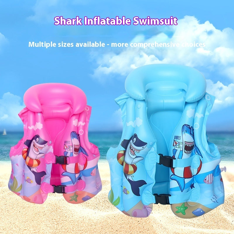 Large inflatable life jacket for children