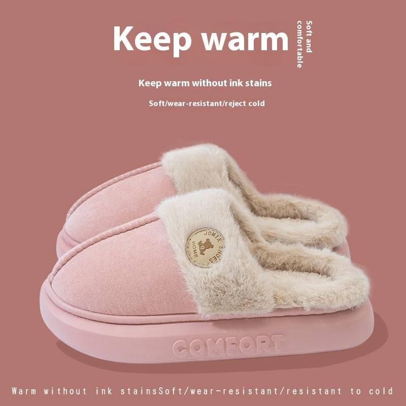 Pantuflas de felpa para mujer y hombre cálidas de invierno forro polar