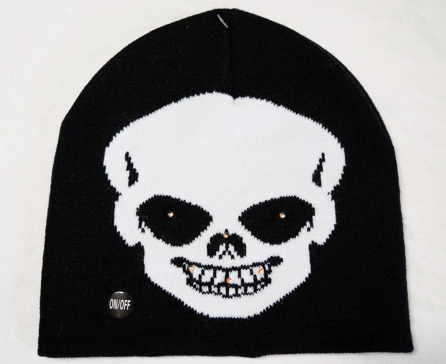 Gorro luminiscente con expresión de terror de Halloween