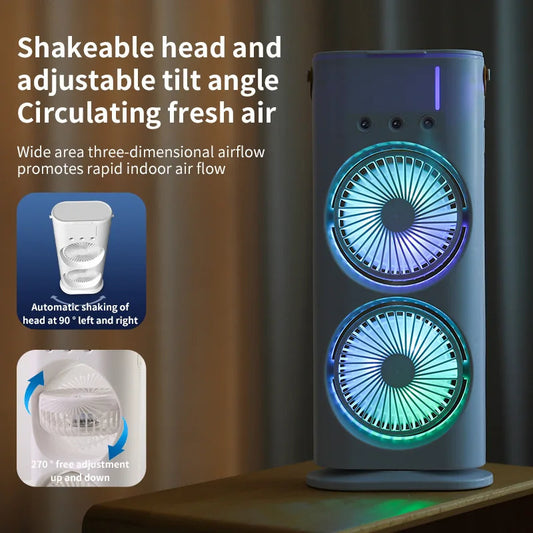 Ventilador de pulverización de doble extremo portátil