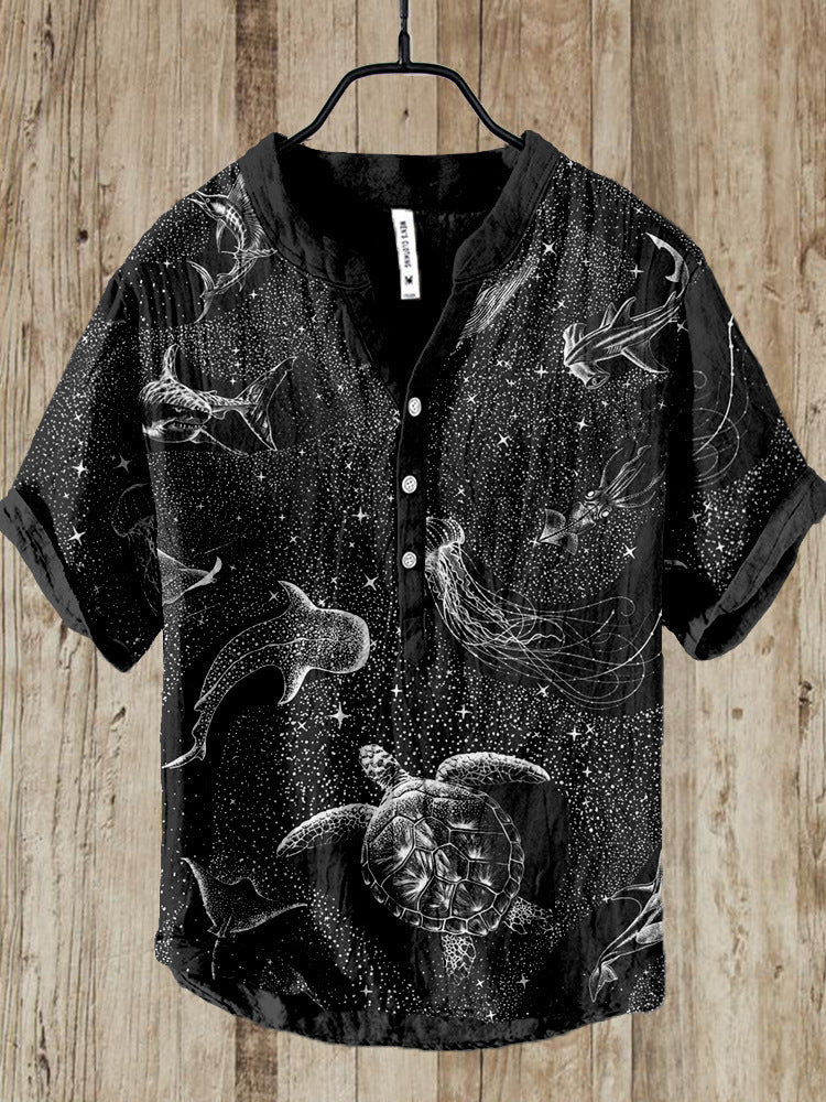 Men's Casual Printed Hawaiian Shirt