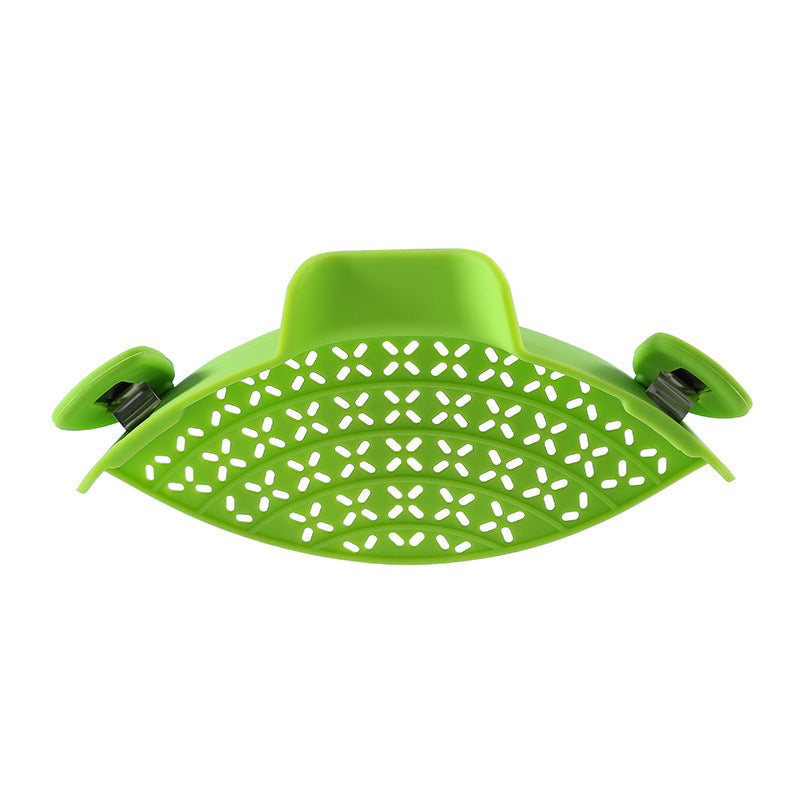 Silicone side drainer for pots
