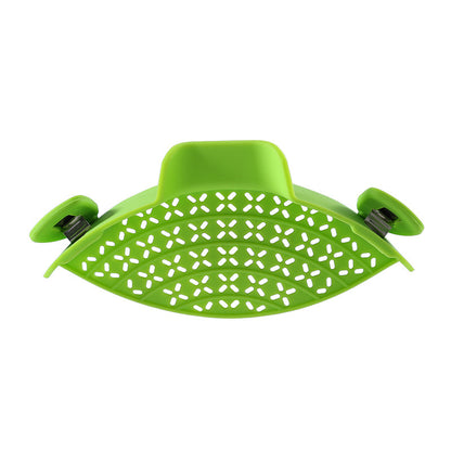 Silicone side drainer for pots