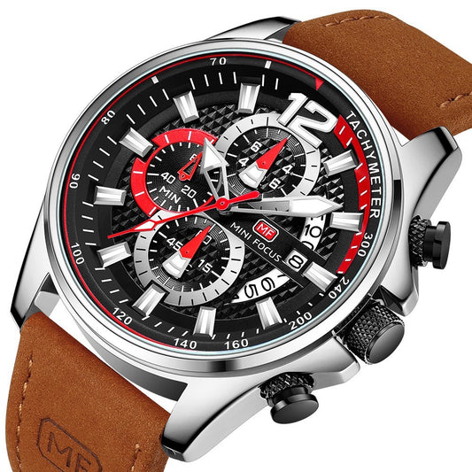 Reloj deportivo multifuncional resistente al agua para hombre con correa Crazy Horse